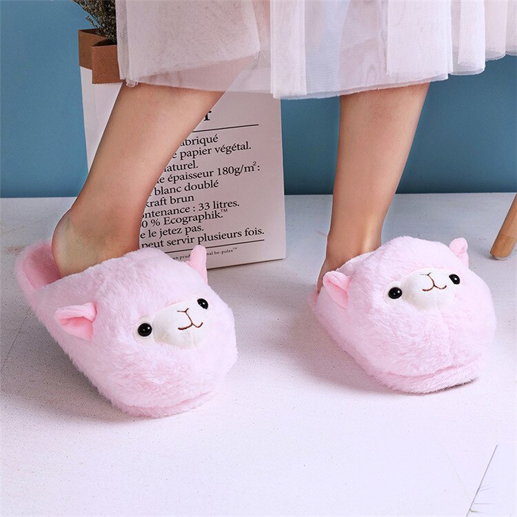 Lindas pantuflas de alpaca