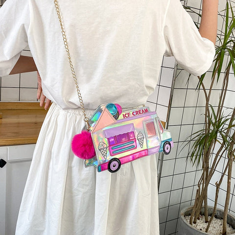 Bolso bandolera con forma de helado para coche