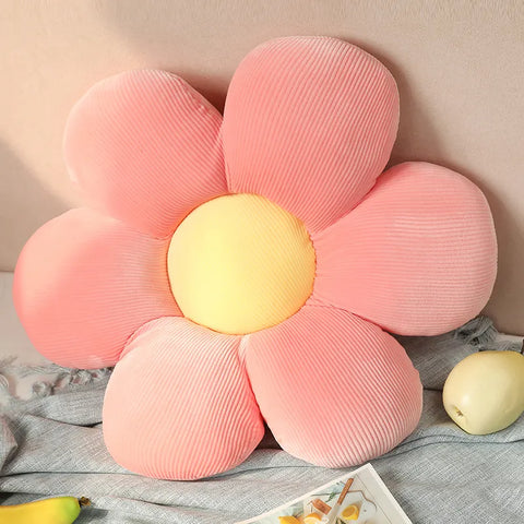 Almohada de peluche con forma de flor kawaii