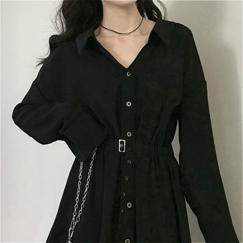 Elegant Black Long Sleeve Dress