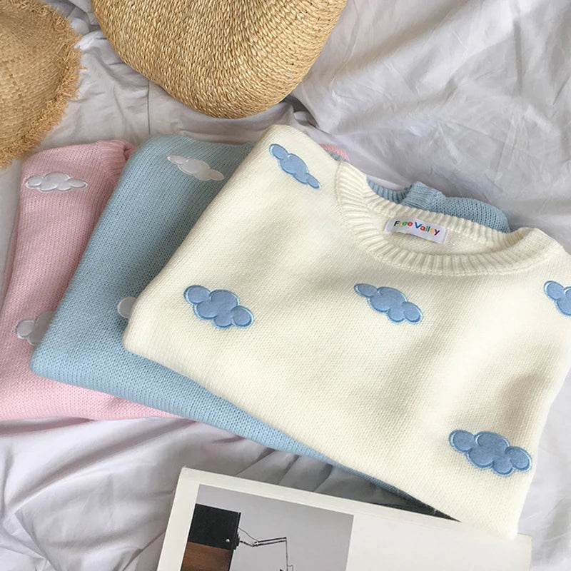 Ulzzang Wolken Kawaii Pullover