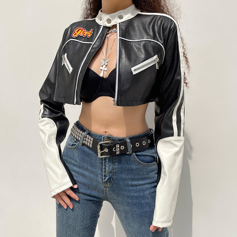 Cropped Punk Style Jacket