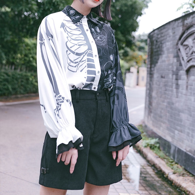 Blusa Harajuku de moda Darkwear