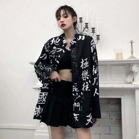 Japanische Oversize-Bluse