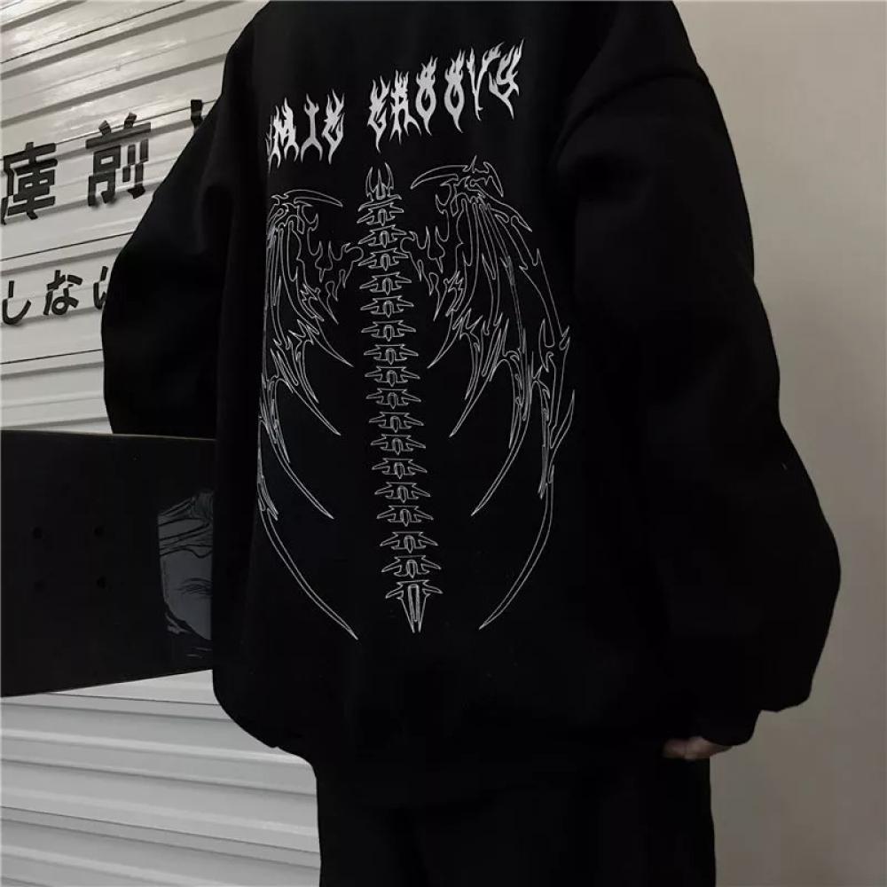 Sudadera gótica de gran tamaño