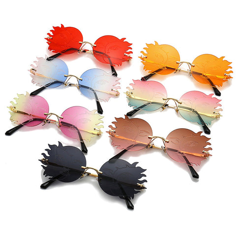 Gafas de sol poligonales con cara sonriente