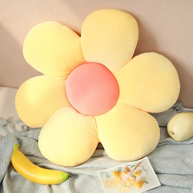 Almohada de peluche con forma de flor kawaii