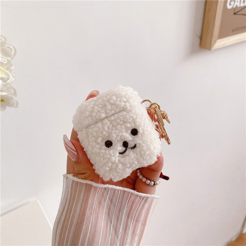 Fluffy Bear Case For Apple AirPods