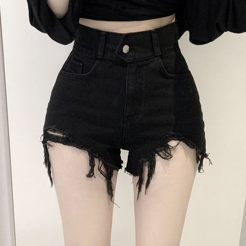 Vintage zerrissene Jeansshorts