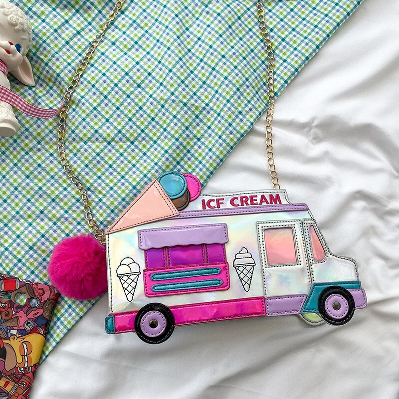 Bolso bandolera con forma de helado para coche