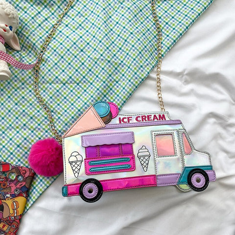 Bolso bandolera con forma de helado para coche