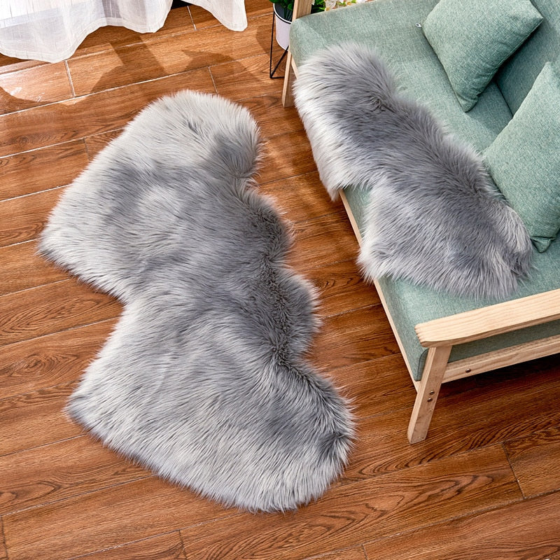 Double Heart Fluffy Carpets