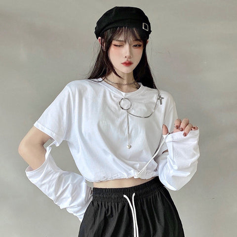 Darkwear Removable Sleeve T-shirt with Chain