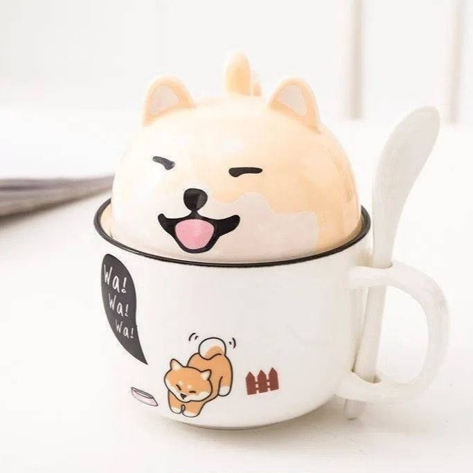 Kawaii-Katzen- und Shiba-Inu-Tassen