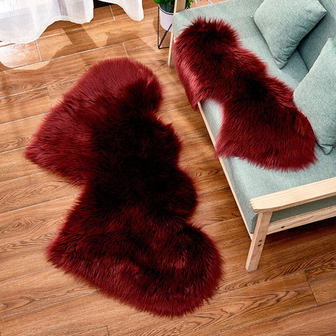 Double Heart Fluffy Carpets