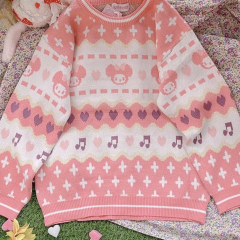 Kawaii Japanischer Erdbeerbär Pullover