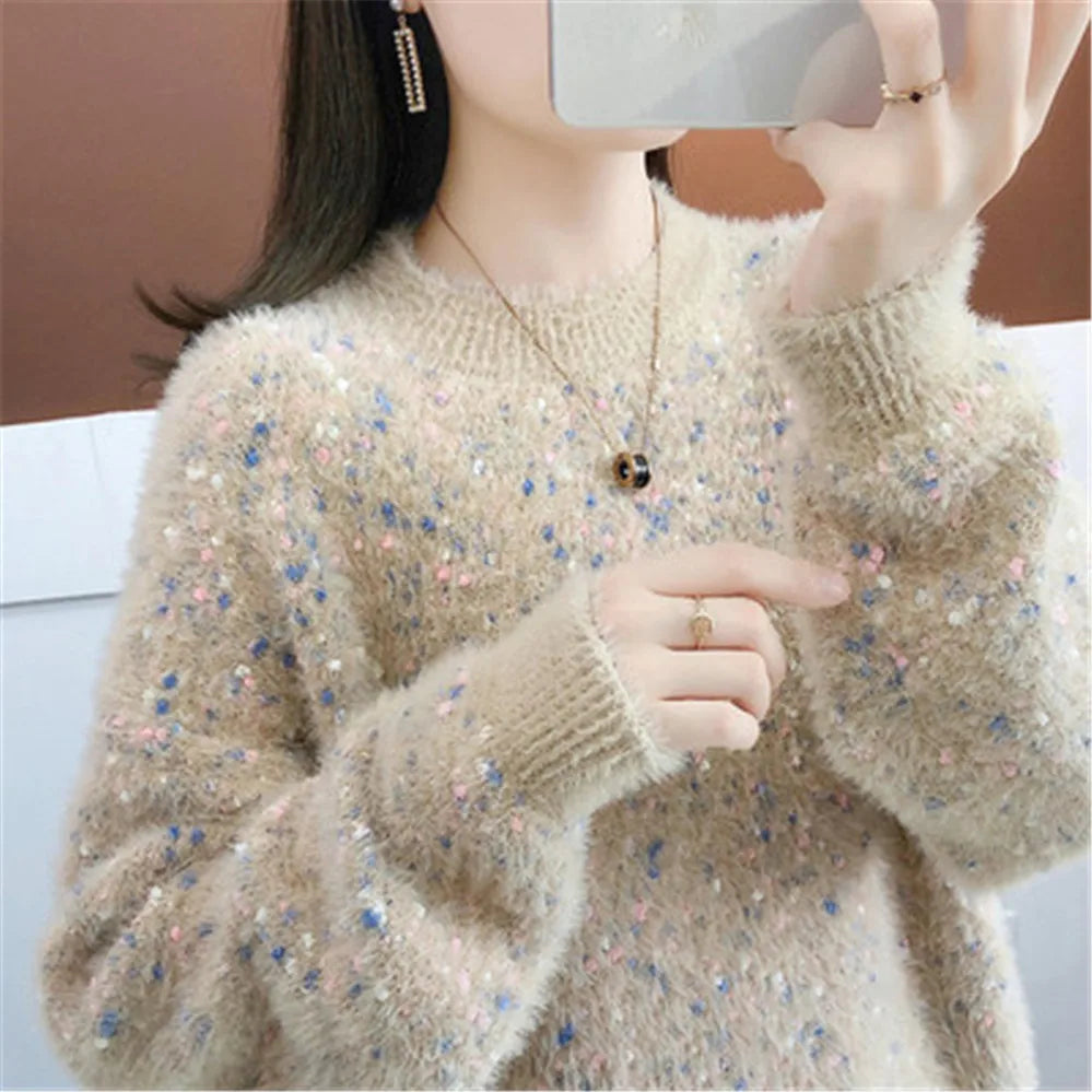 Kawaii Samt Lässiger Pullover