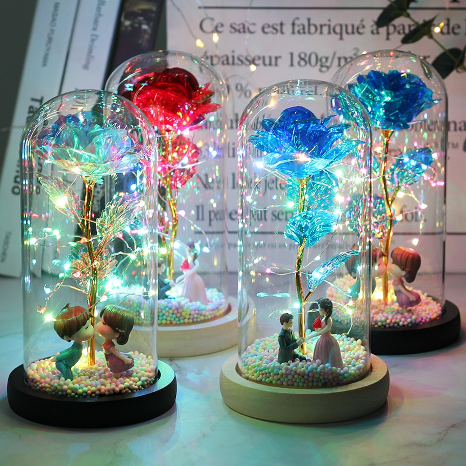 Glass Rose Romatic Glass Rose Romantic Light โ Kroyy