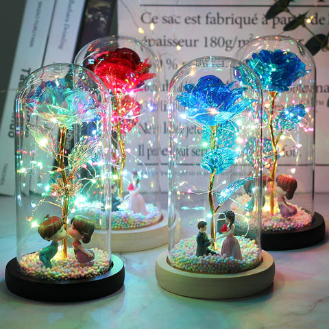 Glass Rose Romantic Light