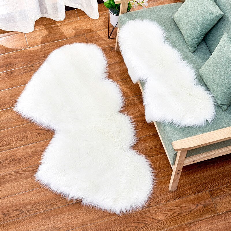 Double Heart Fluffy Carpets