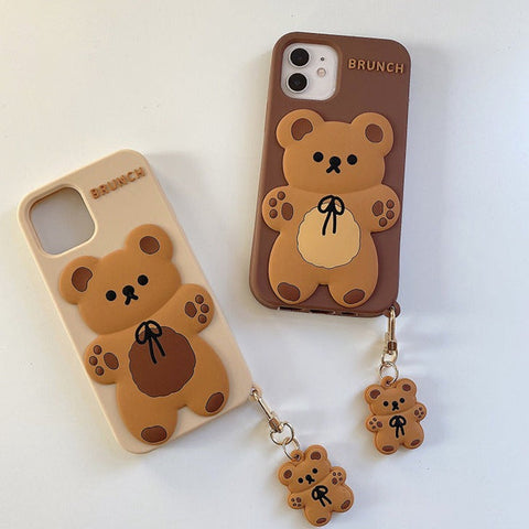 Cute 3D Bear Case for iPhone