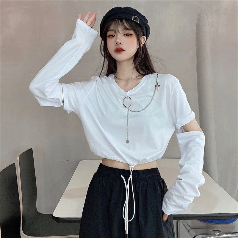 Darkwear Removable Sleeve T-shirt with Chain