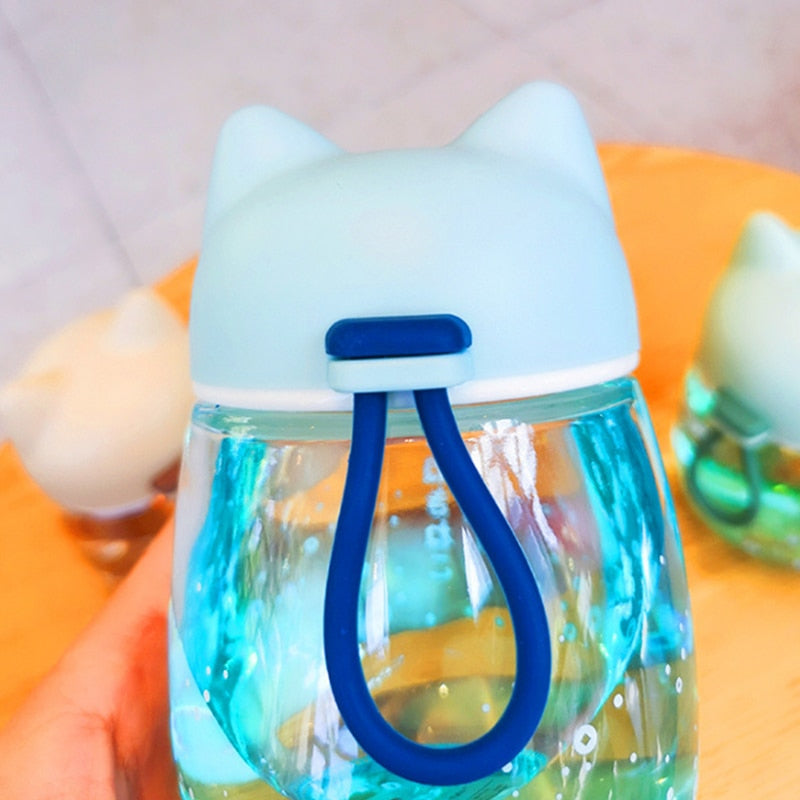 Botella de agua Kawaii Neko