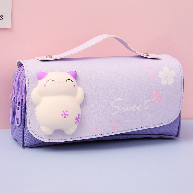 Estuche para lápices con animales suaves kawaii