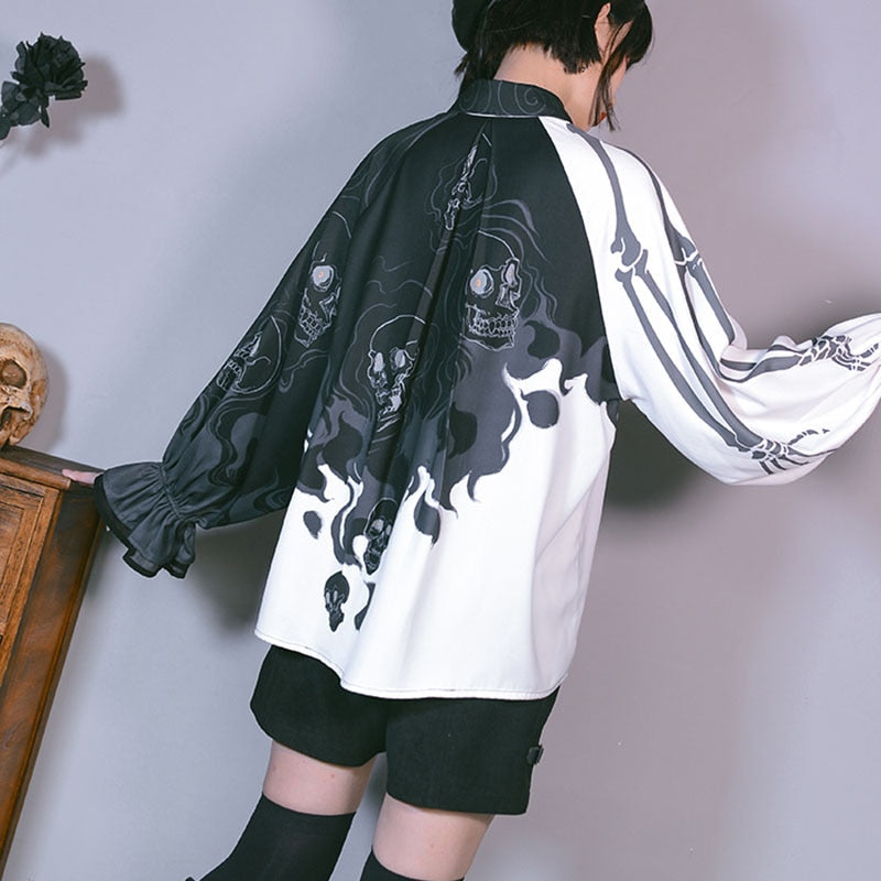 Blusa Harajuku de moda Darkwear