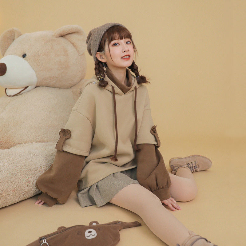 Sudadera con capucha de oso kawaii de Harajuku