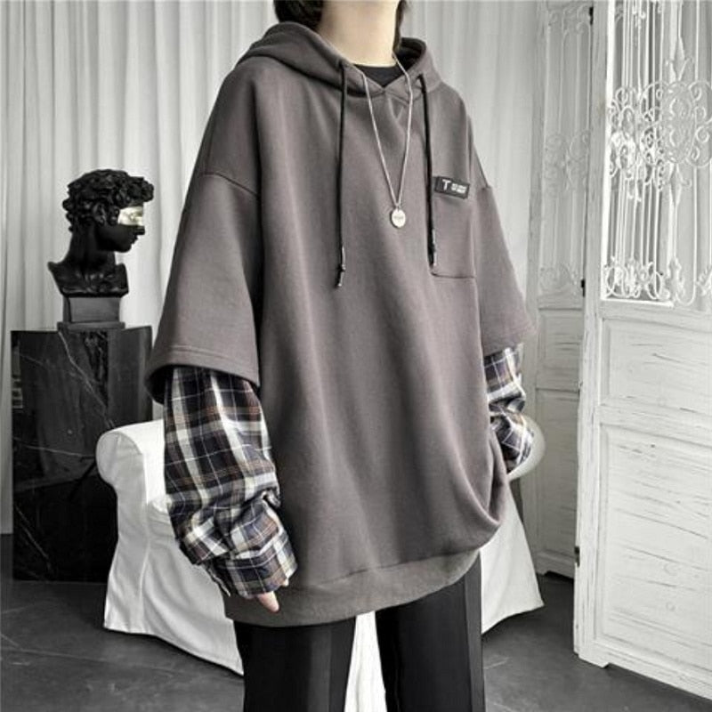 Sudadera con capucha extragrande de estilo urbano Y2K