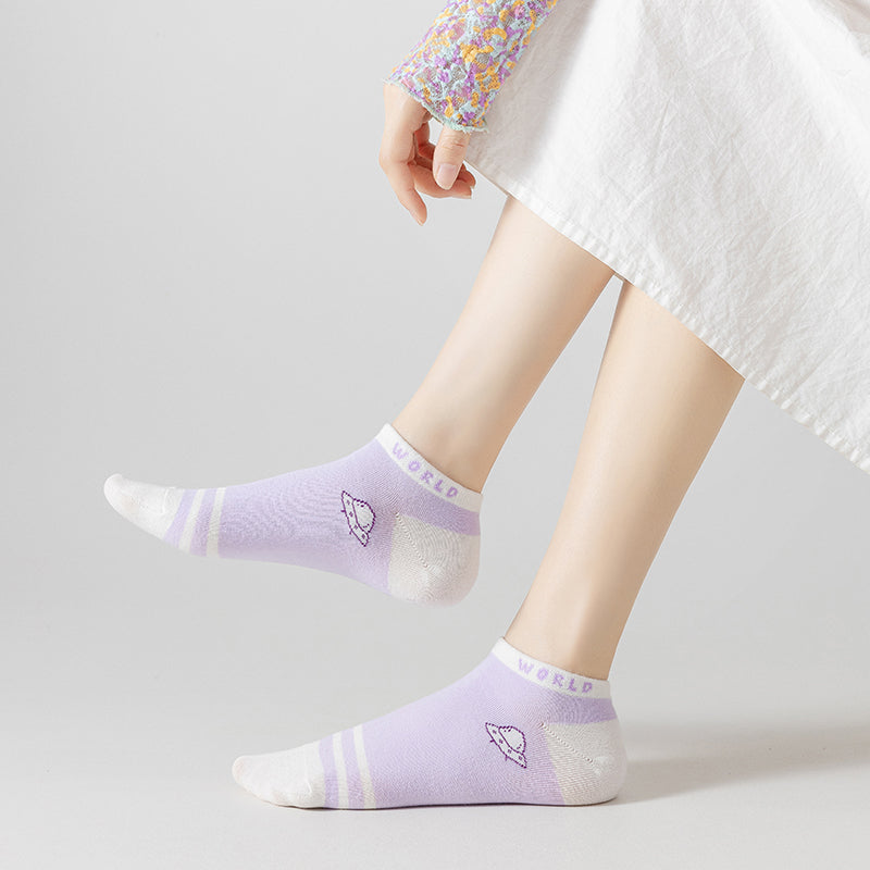 Ulzzang Mädchen Sterne Planeten Socken