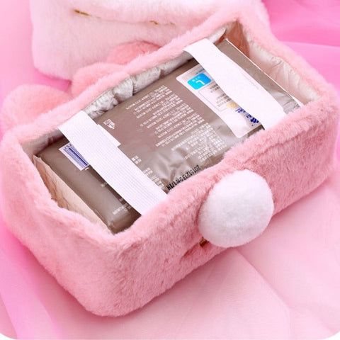 Plush Rabbit Tissue Box