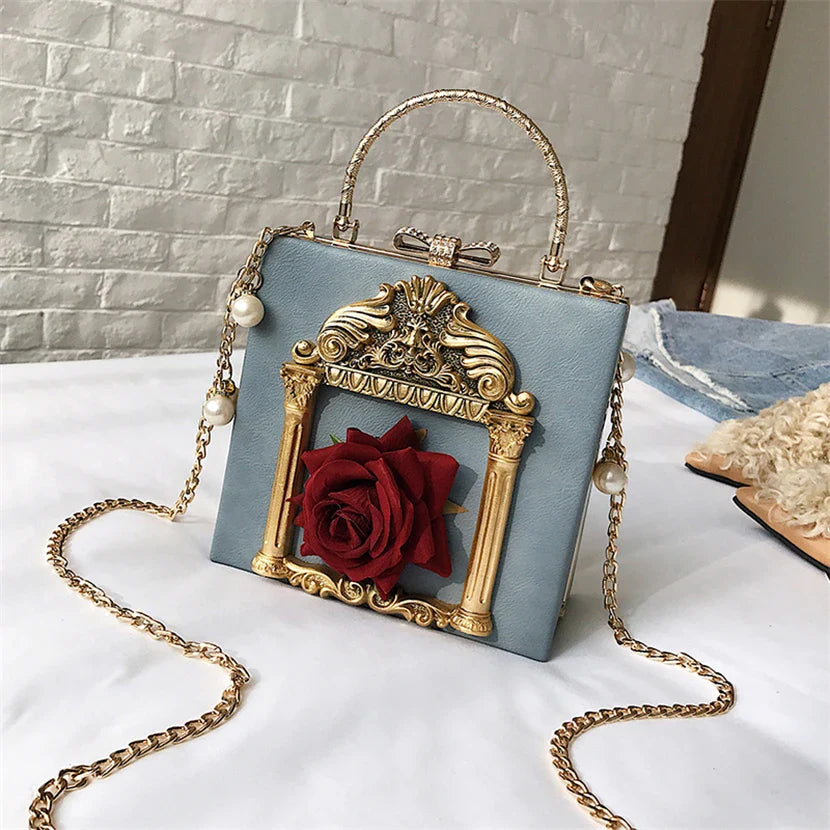 Lindo bolso de hombro con flores