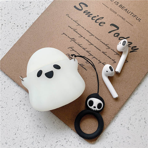 Bonita funda de fantasma para los AirPods de Apple