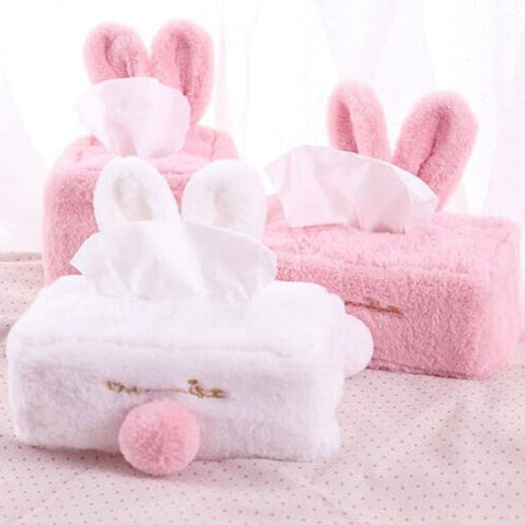 Plush Rabbit Tissue Box