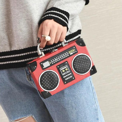 Retro Radio Box Handtasche