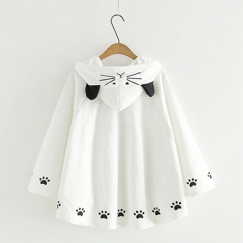 Poncho con orejas de gato kawaii