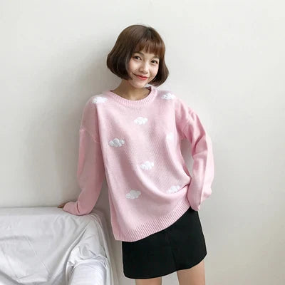 Ulzzang Wolken Kawaii Pullover