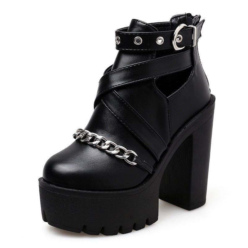 Botas de plataforma estilo punk