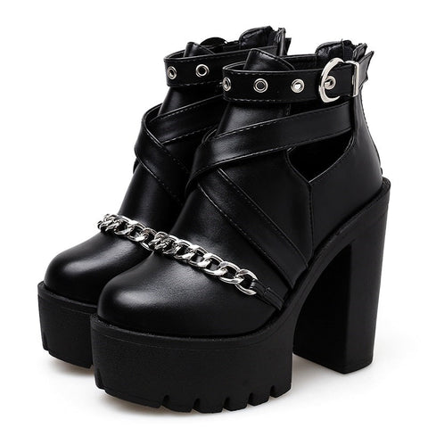 Botas de plataforma estilo punk