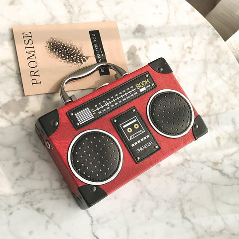 Retro Radio Box Handtasche