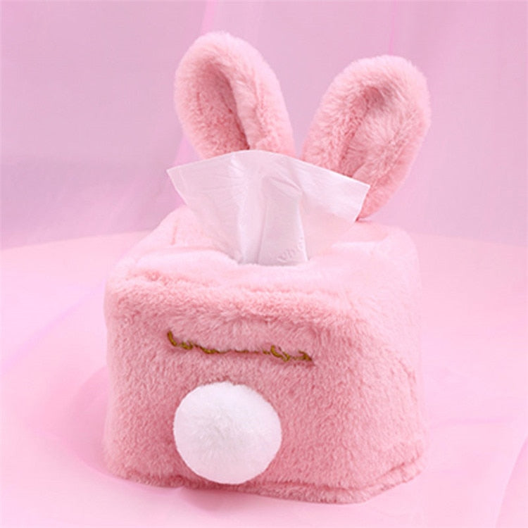 Plush Rabbit Tissue Box