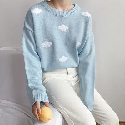 Ulzzang Wolken Kawaii Pullover