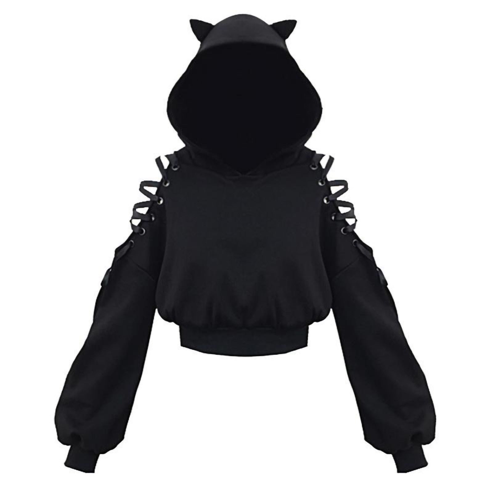 Harajuku Dark Neko Hoodie