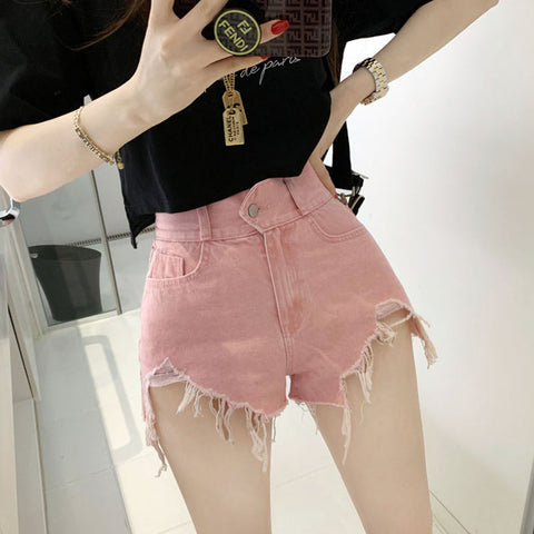 Vintage zerrissene Jeansshorts