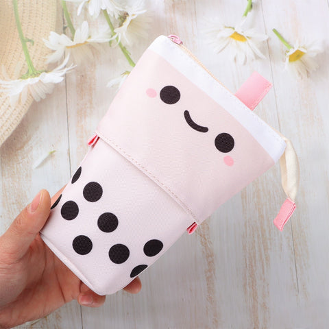 Estuche para lápices con té con leche Boba