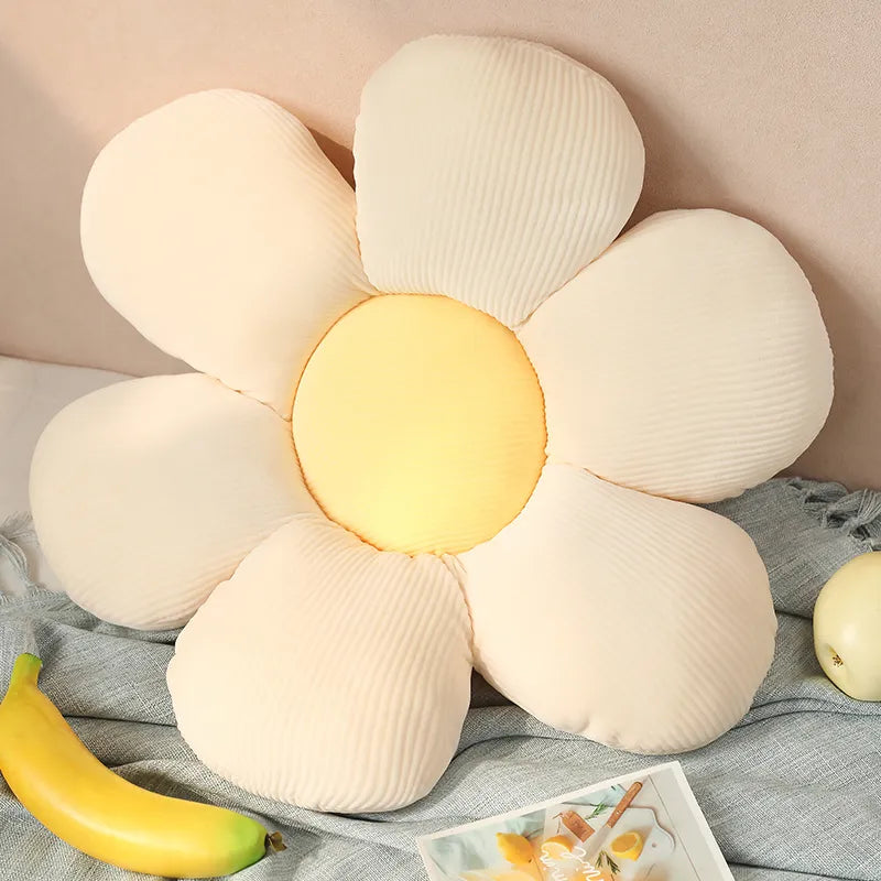 Almohada de peluche con forma de flor kawaii