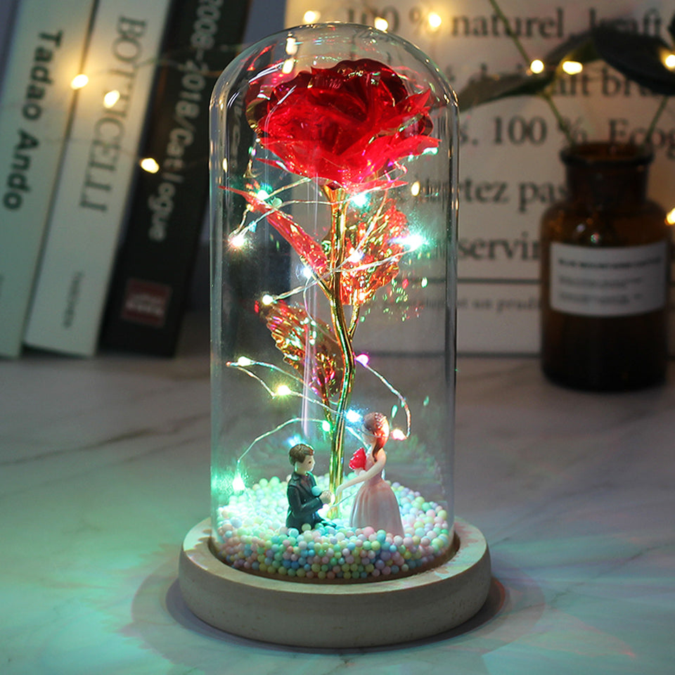 Glass Rose Romantic Light
