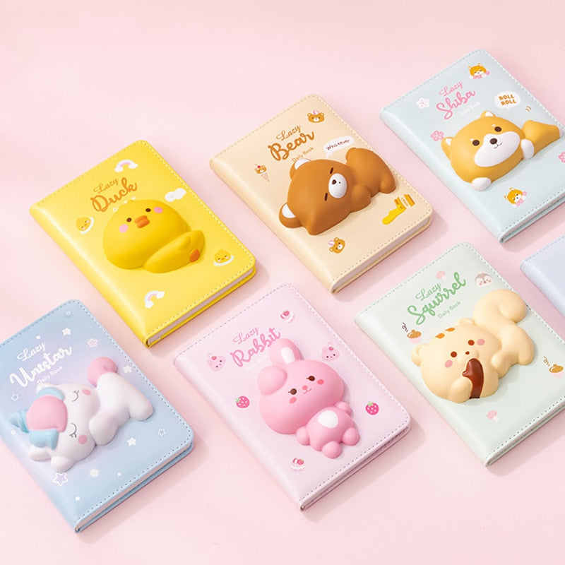 Planificador de animales kawaii en colores pastel